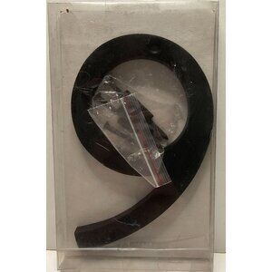 Shadow 6" Black Aluminium House Number Kit With Screws & Risers